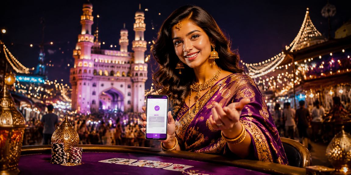 Young adults playing cards outdoors at Hyderabad night market